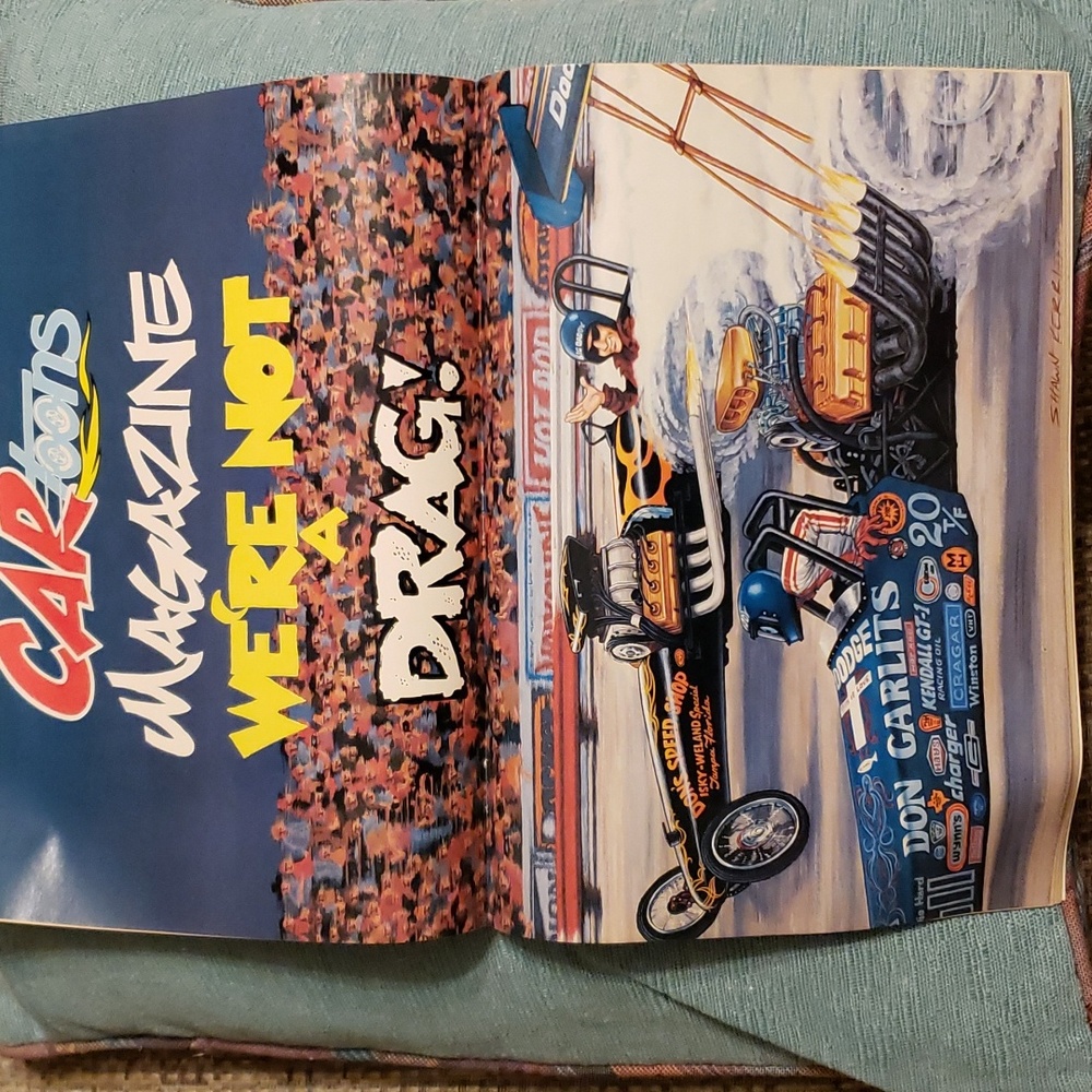 🏎🏎 2FOR20 CARtoons Magazine 1989 Drag Racing - Picture 3 of 9